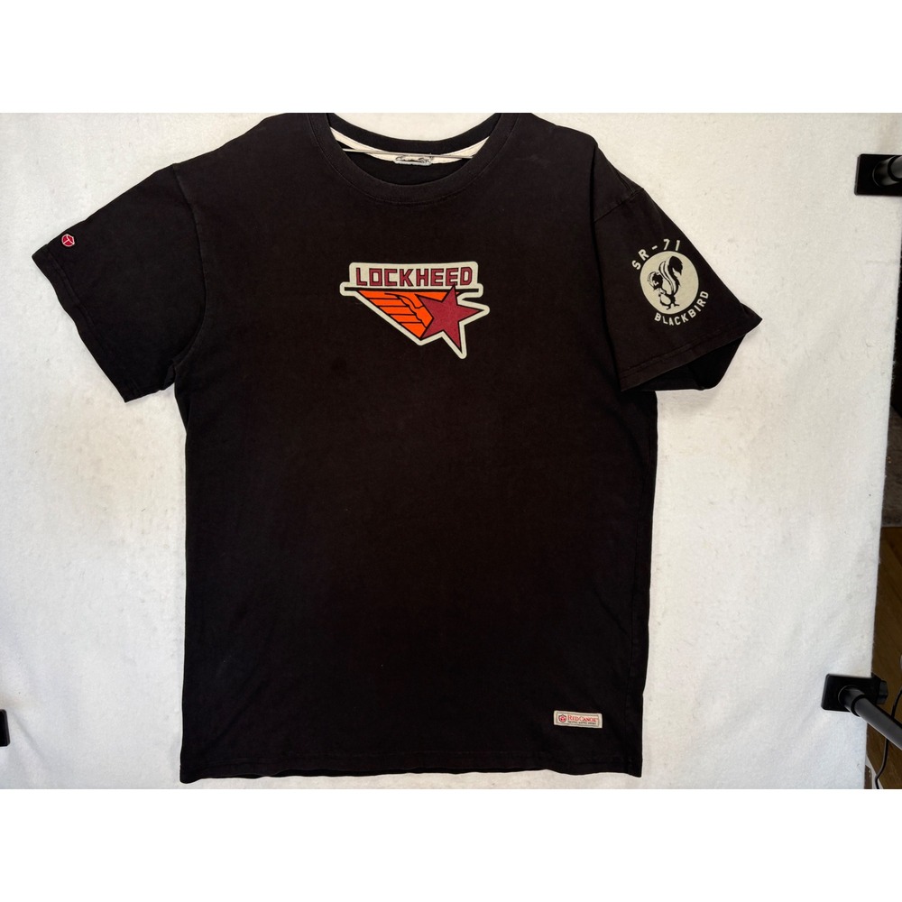 Red Canoe Lockheed SR-71 Blackbird Graphic T-Shirt Mens XL Black Skunk Works